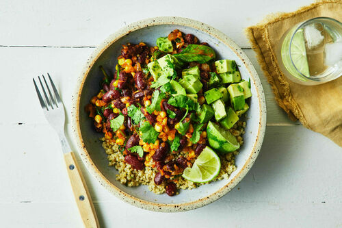 Nutritious Spicy Bean and Quinoa Bowl