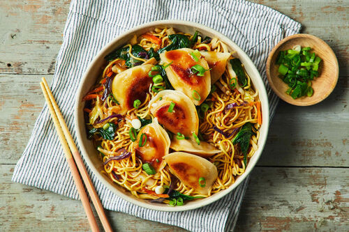 Fast Chicken Dumpling Noodle Bowl