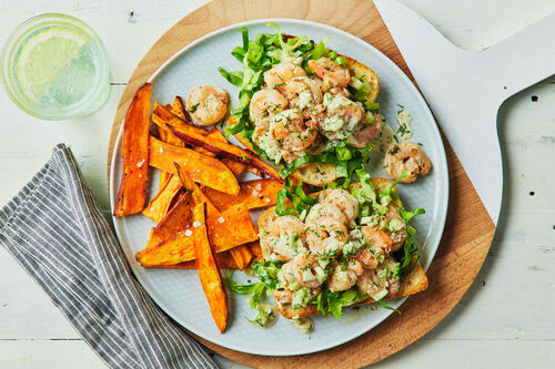 Fancy Open Prawn Cocktail Rolls