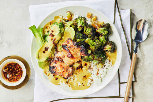 Baked Chicken and Coconut Curry Sauce