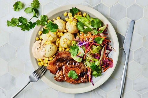 15-Min Sticky Chipotle Pork Steaks