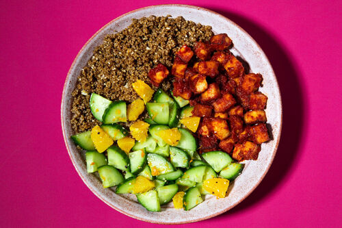 Indiase paneer met tomaat-sinaasappelglazuur