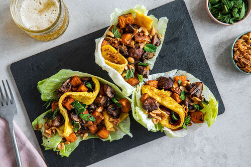 Laotiaanse zoete aardappel slawraps