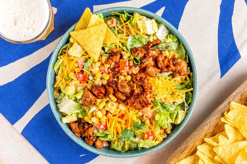 Tacosalade met vegetarisch gehakt