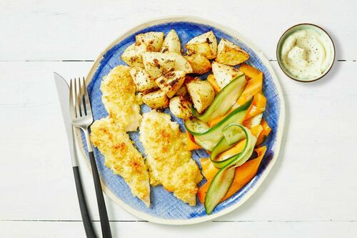 Parmesan Chicken and Roast Potato