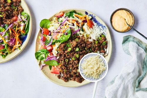 Fast Caribbean Beef Bowl