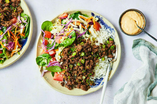 Fast Caribbean Beef Bowl