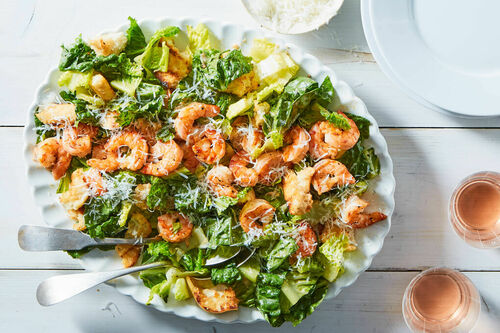 Grilled Jumbo Shrimp Caesar Salad