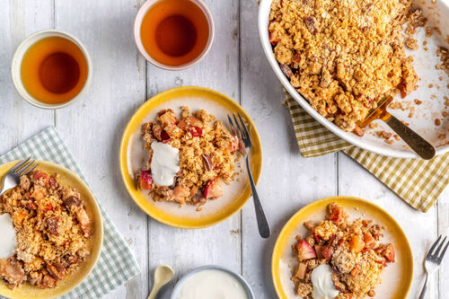 Maronen-Apfel-Crumble