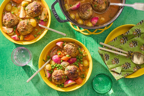 Springtime! Lamb Meatball Navarin