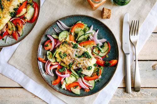 Kabeljau mit Petersilienöl