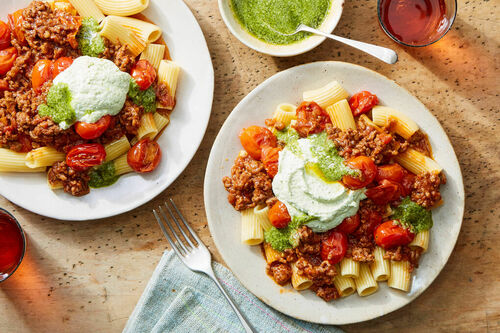 Tomato Bolognese with Gluten Free Fettuccine