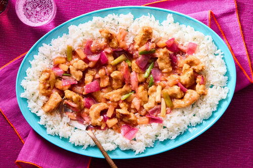 Sweet & Sour Chicken with Rhubarb
