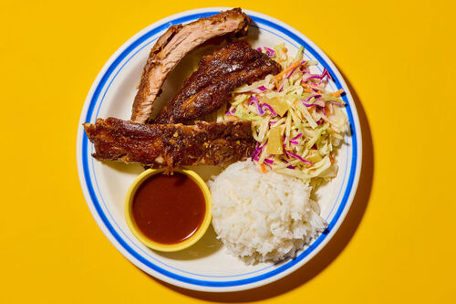 Heat & Eat Jerk Ribs with Pineapple BBQ Sauce