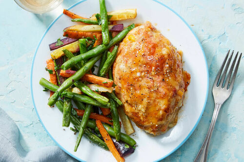 Glazed Chicken Apple-Cheddar Meatloaf