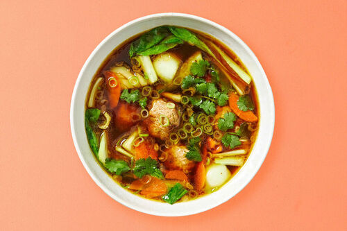 Carb-Conscious Pork Meatball Soup