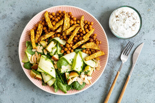 Gerösteter Sellerie und Kichererbsen