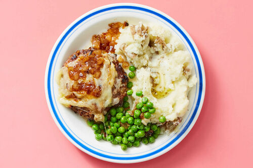 French Onion Impossible Salisbury "Steak"