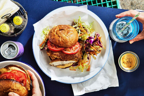 Aussie-Style Chicken Schnitzel Burgers