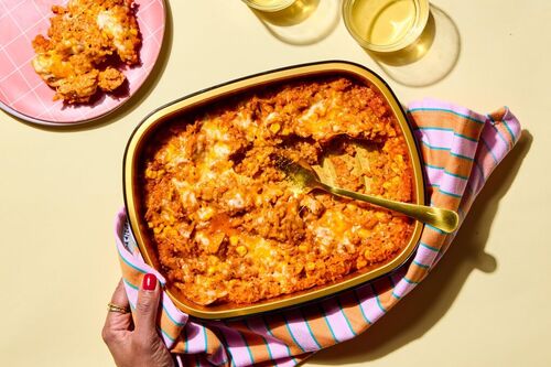 Cheesy Pulled Pork Rice Casserole
