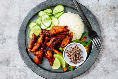 Hoisin-Glazed Beef and Coconut Rice