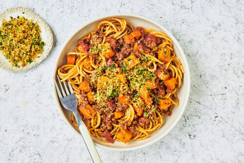 Beefy Pumpkin Spaghetti