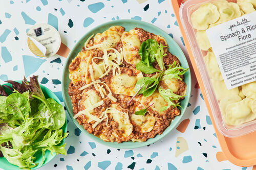 Easy Cheesy Bolognese Ravioli