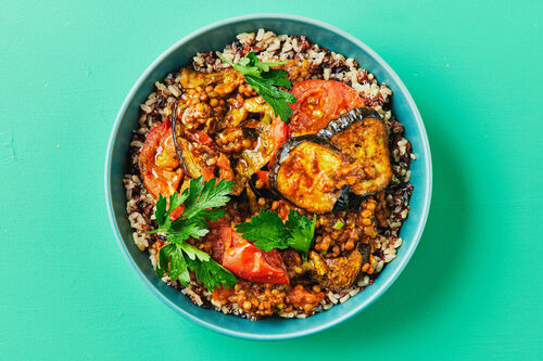 Balanced Greek Lentil Bowl