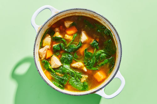 Gingery Chicken & Sweet Potato Soup