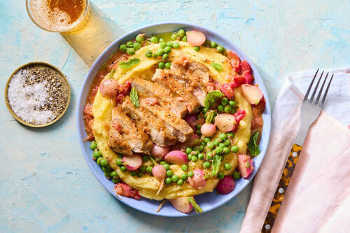 Peak Season! Pork Chops & Rhubarb Sauce