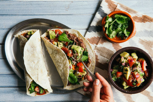 Mexikanische Bohnen-Tortillas