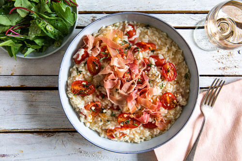 Serrano-Tomaten-Risotto