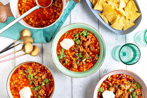 Chili sin Carne mit Veggie-Hack