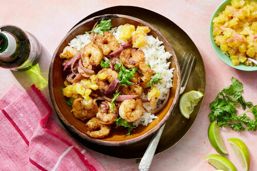 Garam Masala Jumbo Shrimp & Mango Chutney