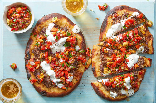 Turkish Beef Lahmajoun Flatbread