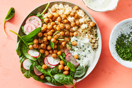 Peak Season! Roasted Chickpea Grain Bowl