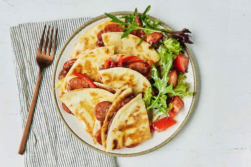 Cheesy Chorizo Quesadillas