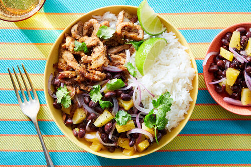 Jerk Sirloin Steak Strip Rice Bowl