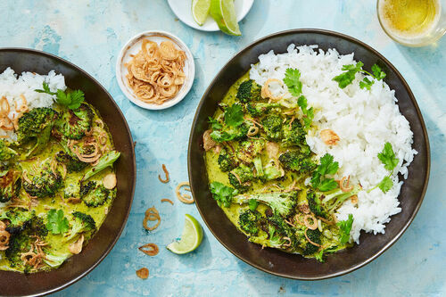 Thai Chicken Curry with Roasted Broccoli