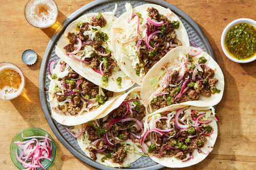 Chimichurri Beef Tacos with Corn Tortillas