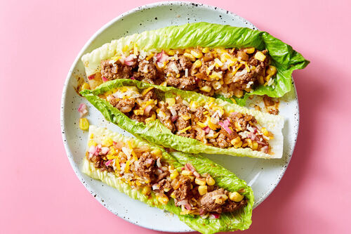 Low-Carb Chicken Taco Lettuce Cups