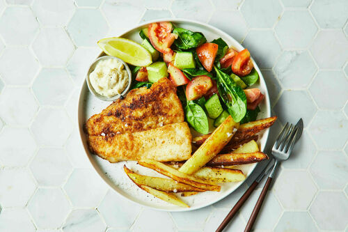 Pan-Fried Basa, Chips and Aioli