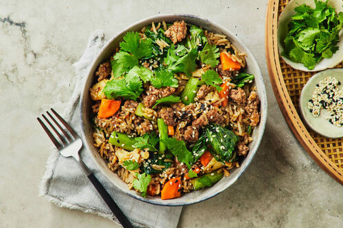 Fast Spicy Lamb Rice
