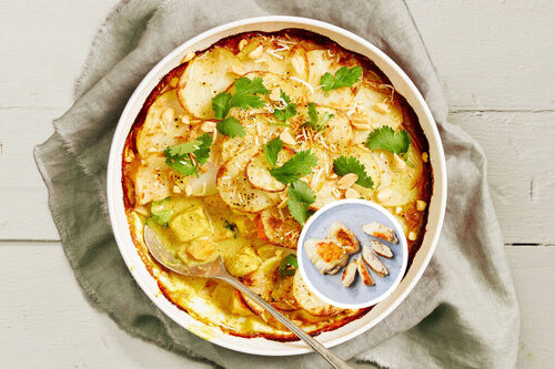 Coconut Chicken Thigh Curry Pie