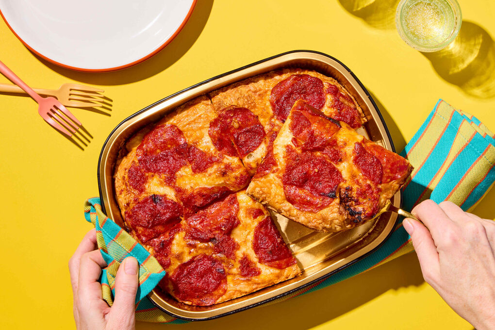 Detroit Style Four Cheese Pizza