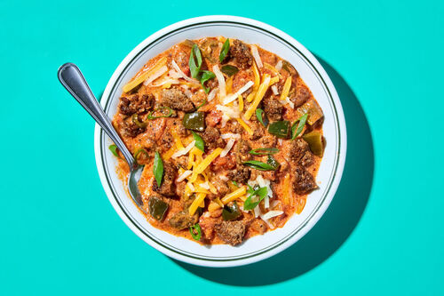 Creamy Taco Soup with Ground Beef