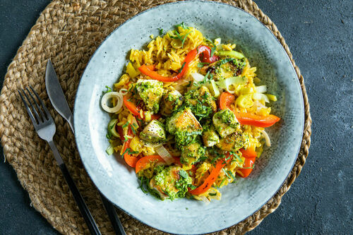 Korma biryani met bio-kip