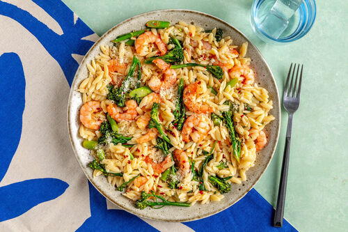 Vlot garnalenpannetje met broccolini