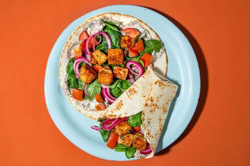 Wraps met gekruide grillkaas