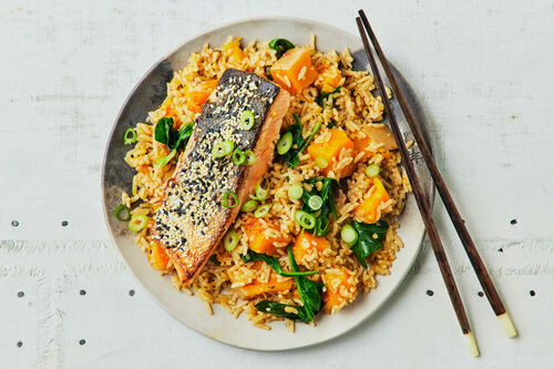 Easy Sesame and Spring Onion Salmon